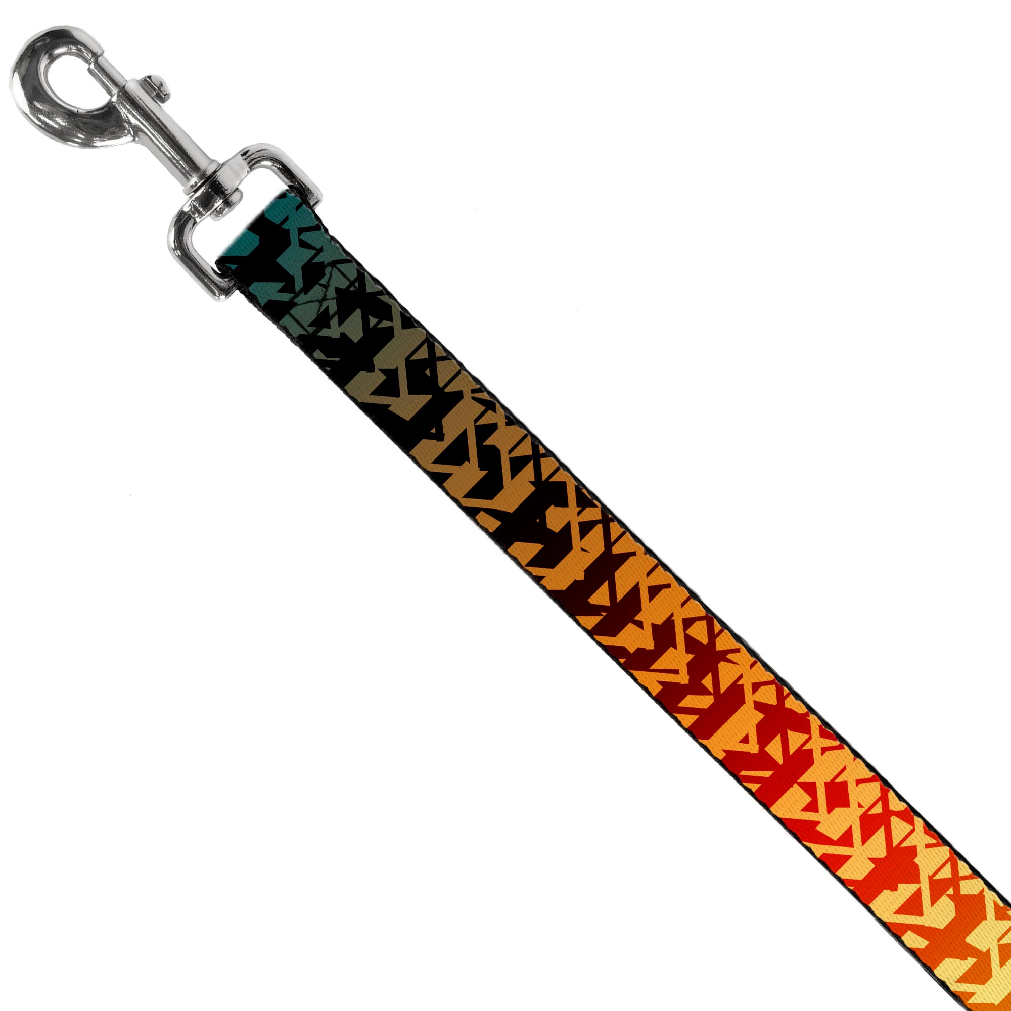 Dog Leash - Geometric Transition Blues/Reds/Orange/Yellows Dog Leashes Buckle-Down