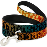 Dog Leash - Geometric Transition Blues/Reds/Orange/Yellows Dog Leashes Buckle-Down