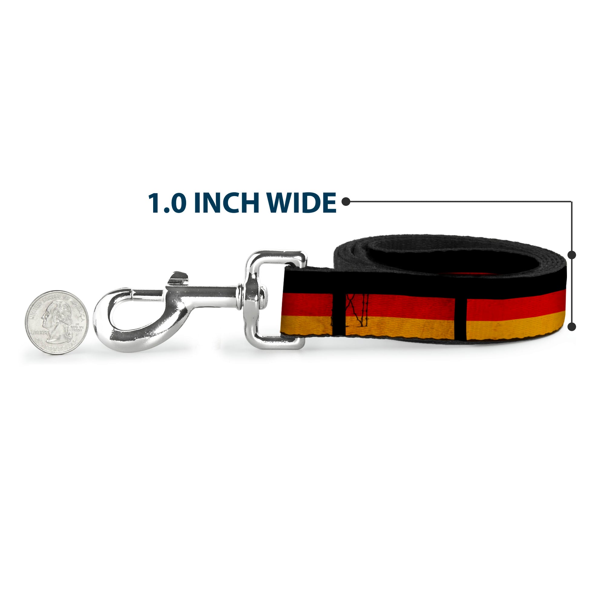 Dog Leash - German Flag Distressed Dog Leashes Buckle-Down