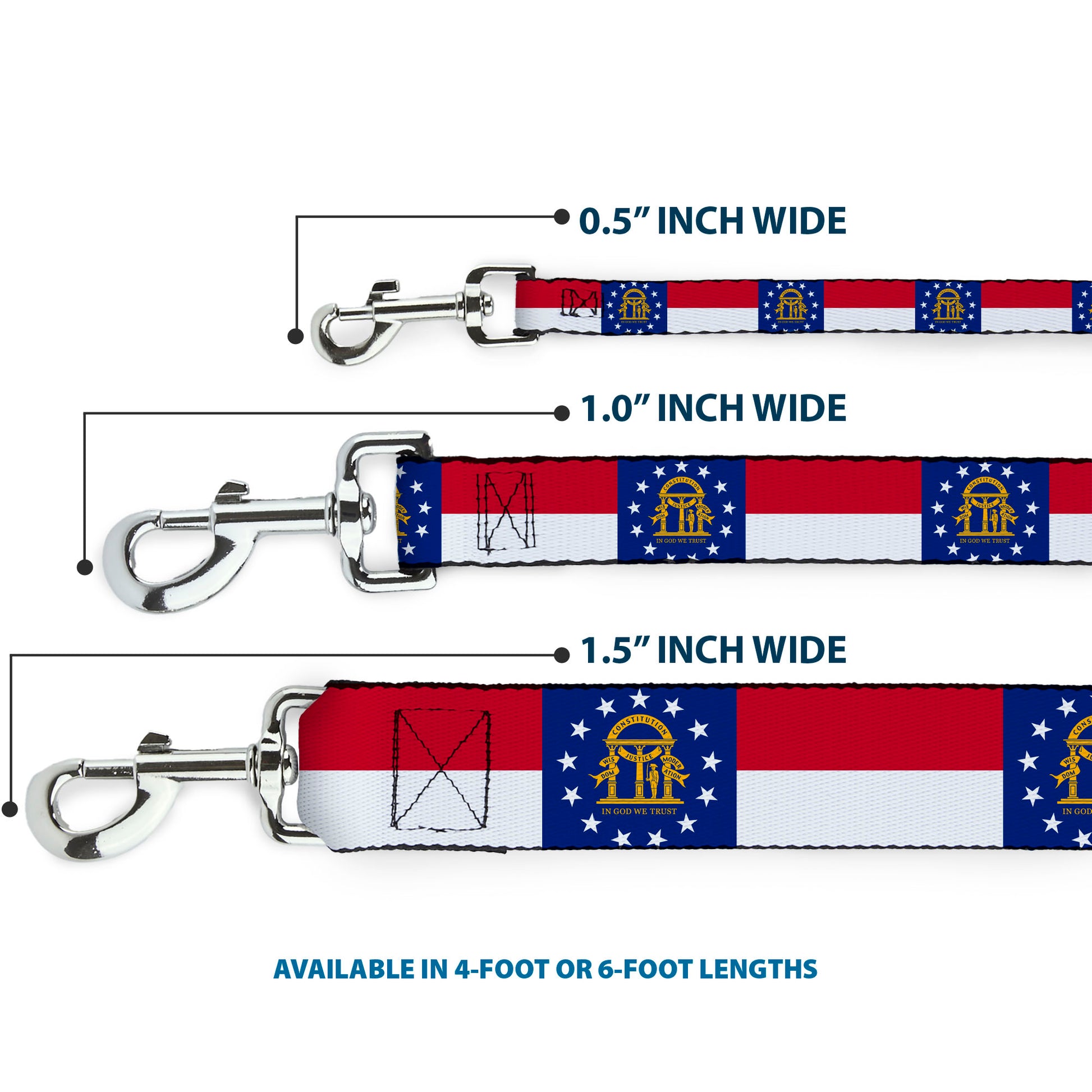 Dog Leash - Georgia Flag Dog Leashes Buckle-Down