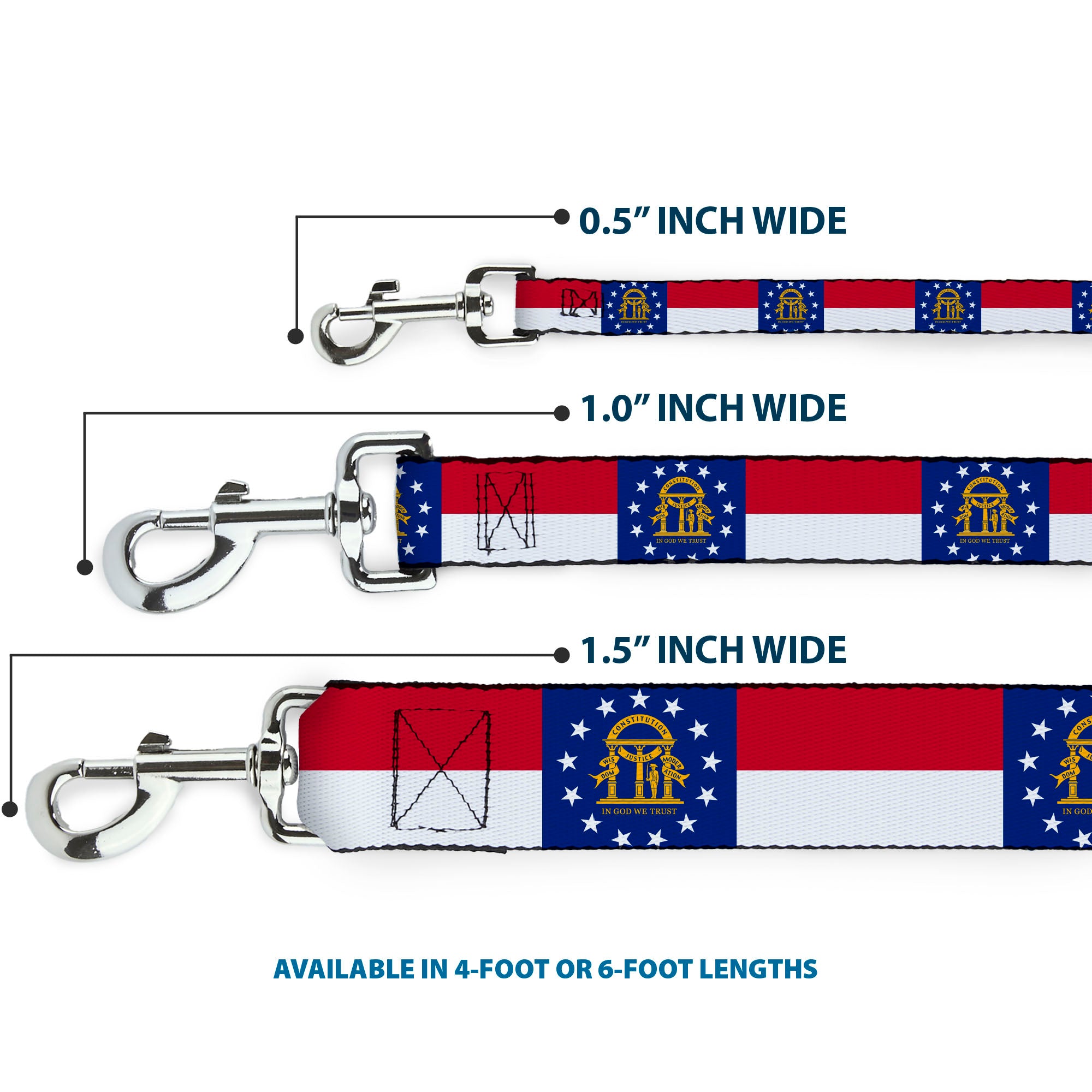 Dog Leash - Georgia Flag Dog Leashes Buckle-Down
