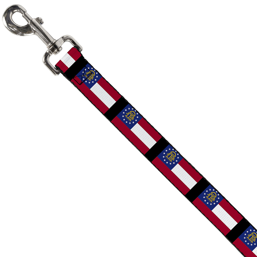 Dog Leash - Georgia Flags/Black Dog Leashes Buckle-Down