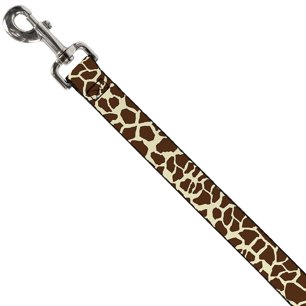 Dog Leash - Giraffe Spots2 Cream/Brown Dog Leashes Buckle-Down