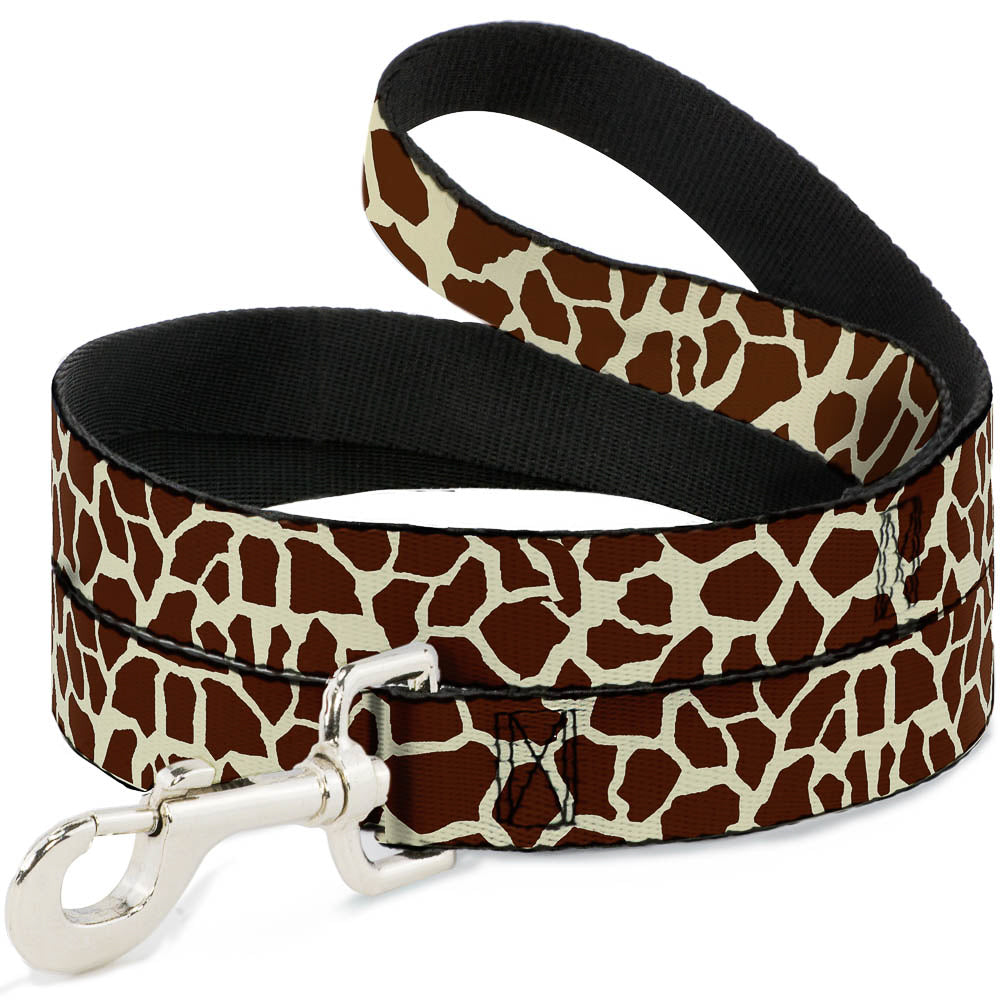 Dog Leash - Giraffe Spots2 Cream/Brown Dog Leashes Buckle-Down