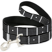 Dog Leash - Guitar Neck Black/White Dog Leashes Buckle-Down
