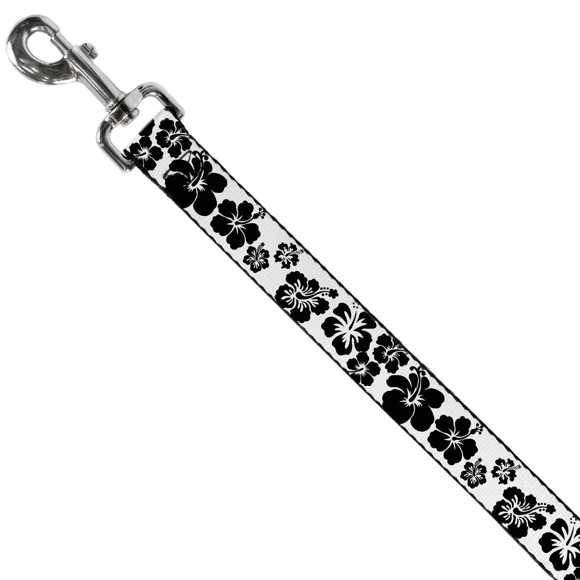 Dog Leash - Hibiscus White/Black Dog Leashes Buckle-Down
