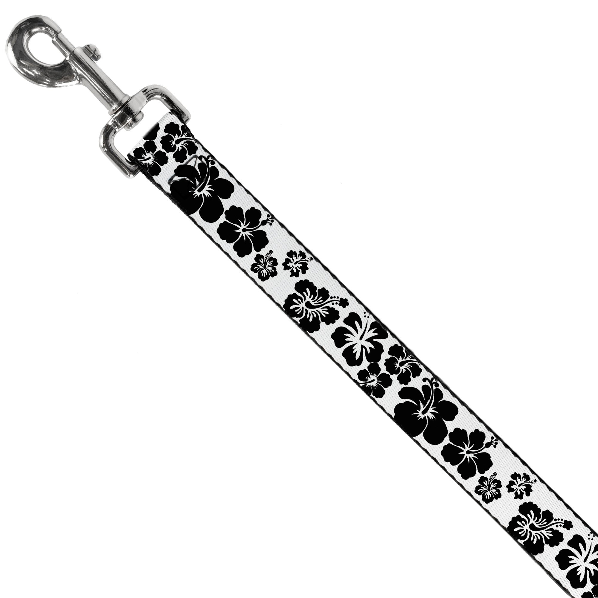 Dog Leash - Hibiscus White/Black Dog Leashes Buckle-Down