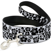 Dog Leash - Hibiscus White/Black Dog Leashes Buckle-Down