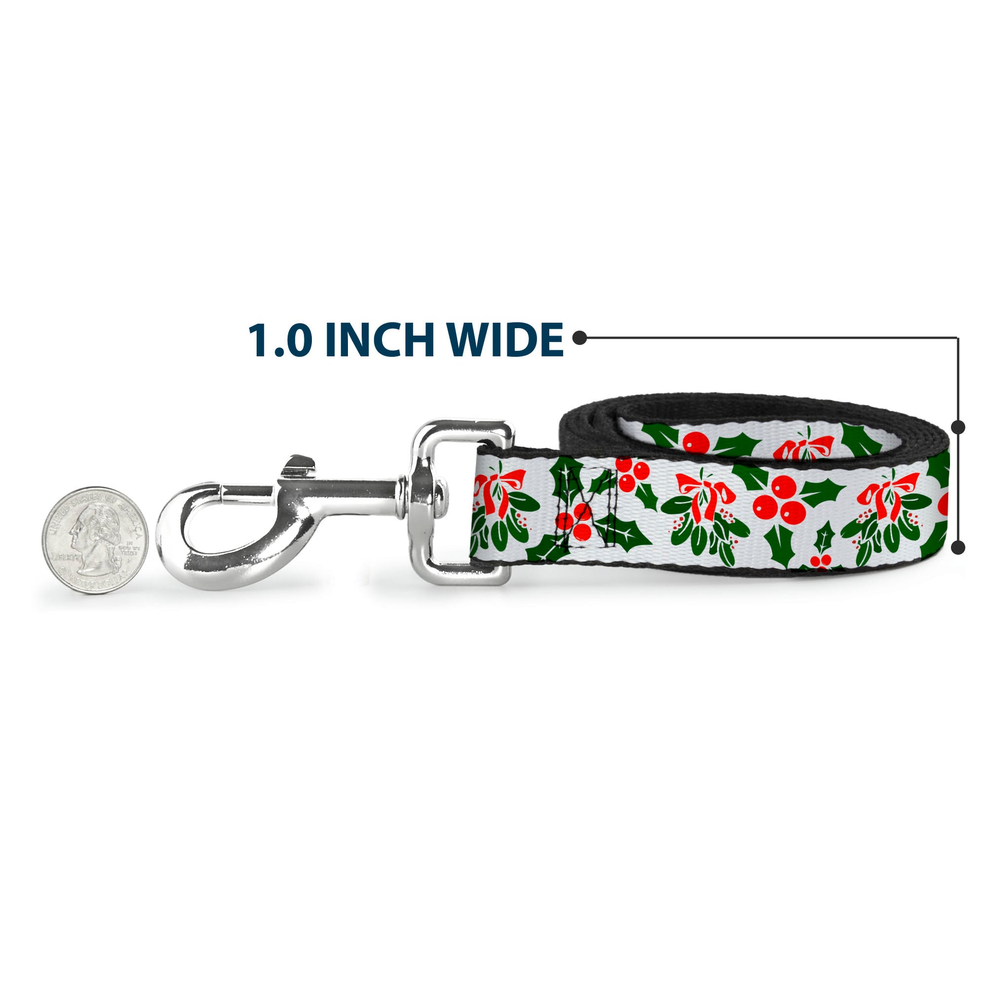 Dog Leash - Holly & Mistletoe Dog Leashes Buckle-Down