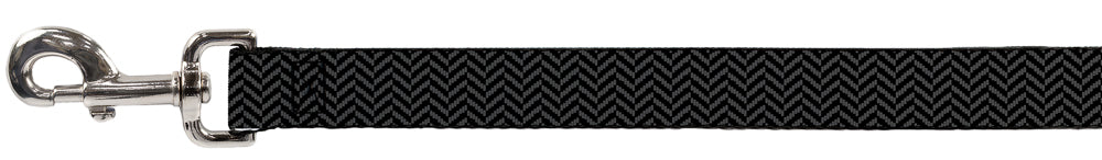 Dog Leash - Herringbone Jagged Black/Gray Dog Leashes Buckle-Down