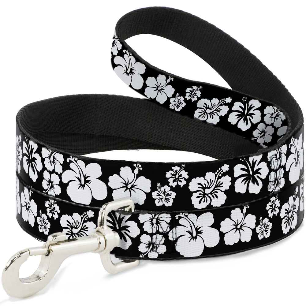 Dog Leash - Hibiscus Black/White Dog Leashes Buckle-Down
