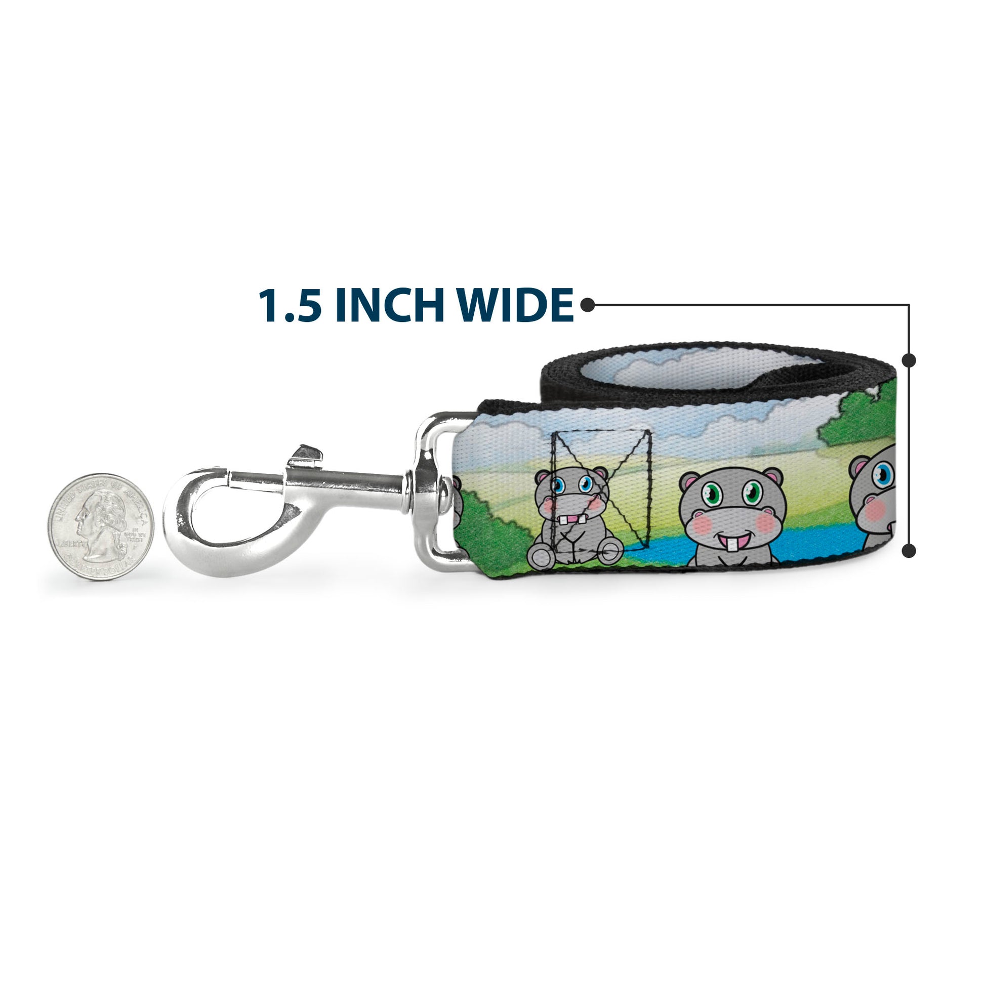 Dog Leash - Hippo Cartoon Dog Leashes Buckle-Down