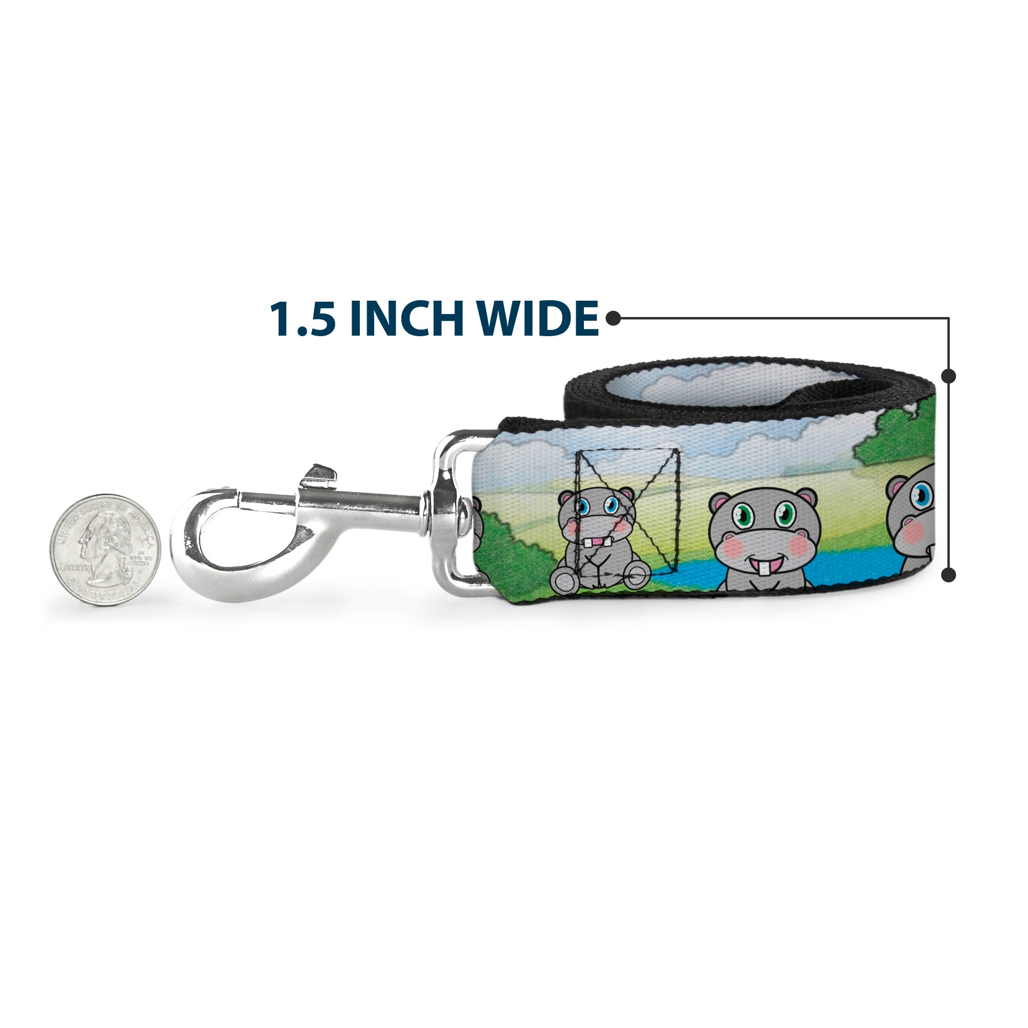 Dog Leash - Hippo Cartoon Dog Leashes Buckle-Down