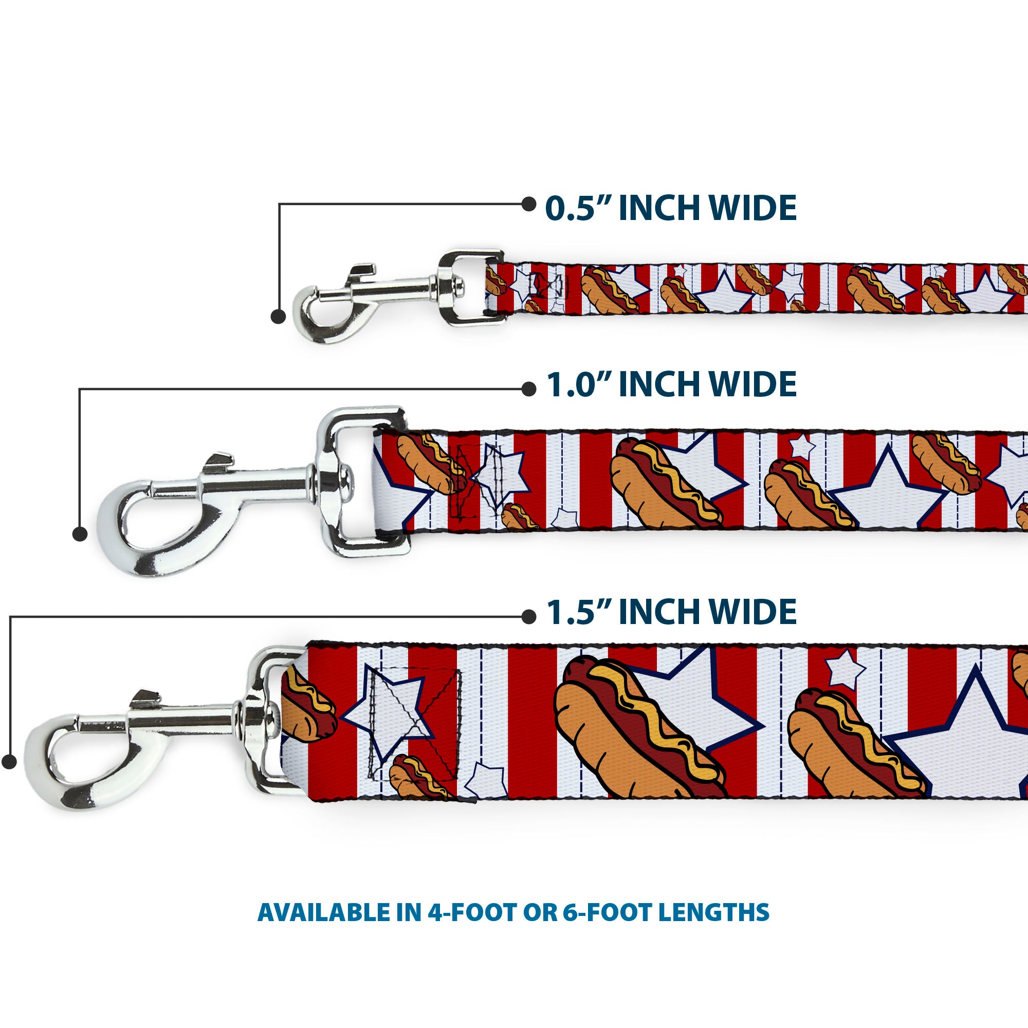 Dog Leash - Hot Dogs Dog Leashes Buckle-Down