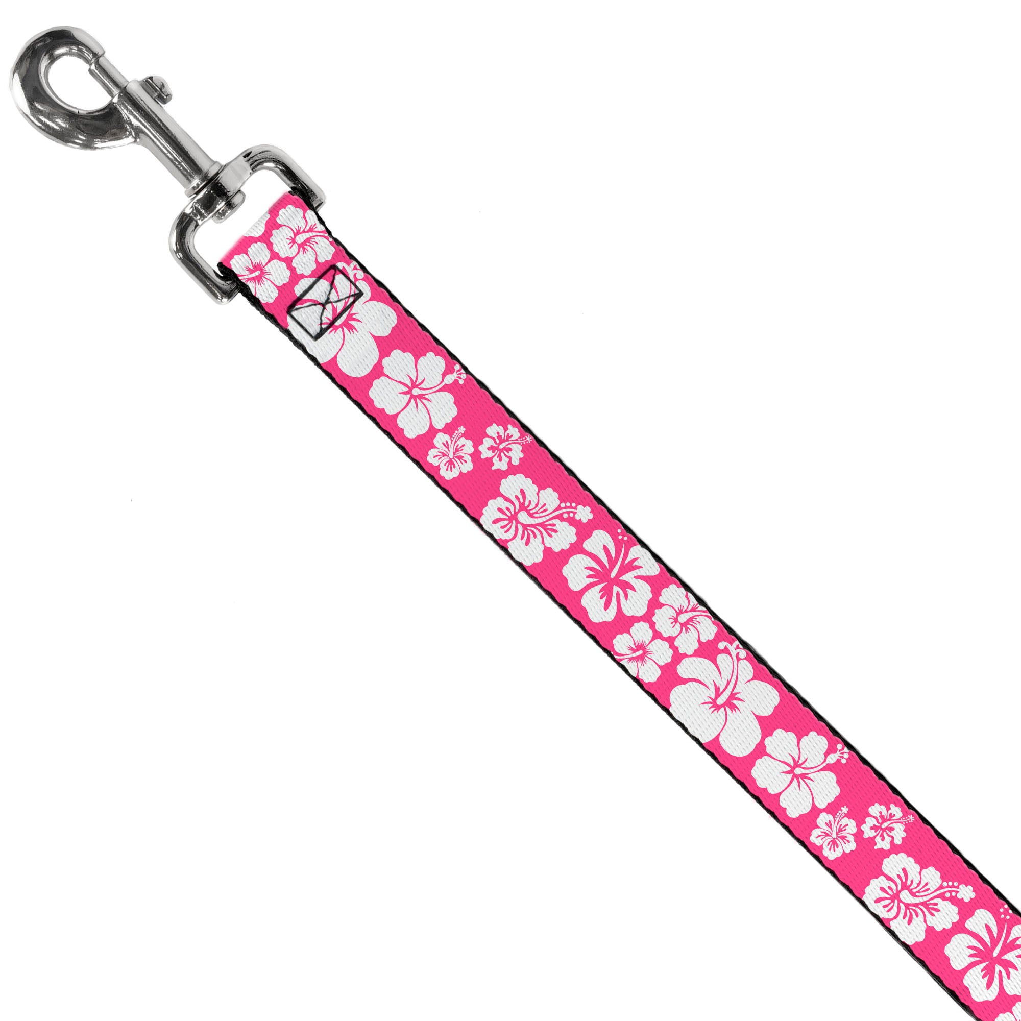 Dog Leash - Hibiscus Neon Pink/White Dog Leashes Buckle-Down