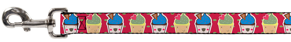 Dog Leash - Happy Cupcakes/Dots Pink/Green Dog Leashes Buckle-Down
