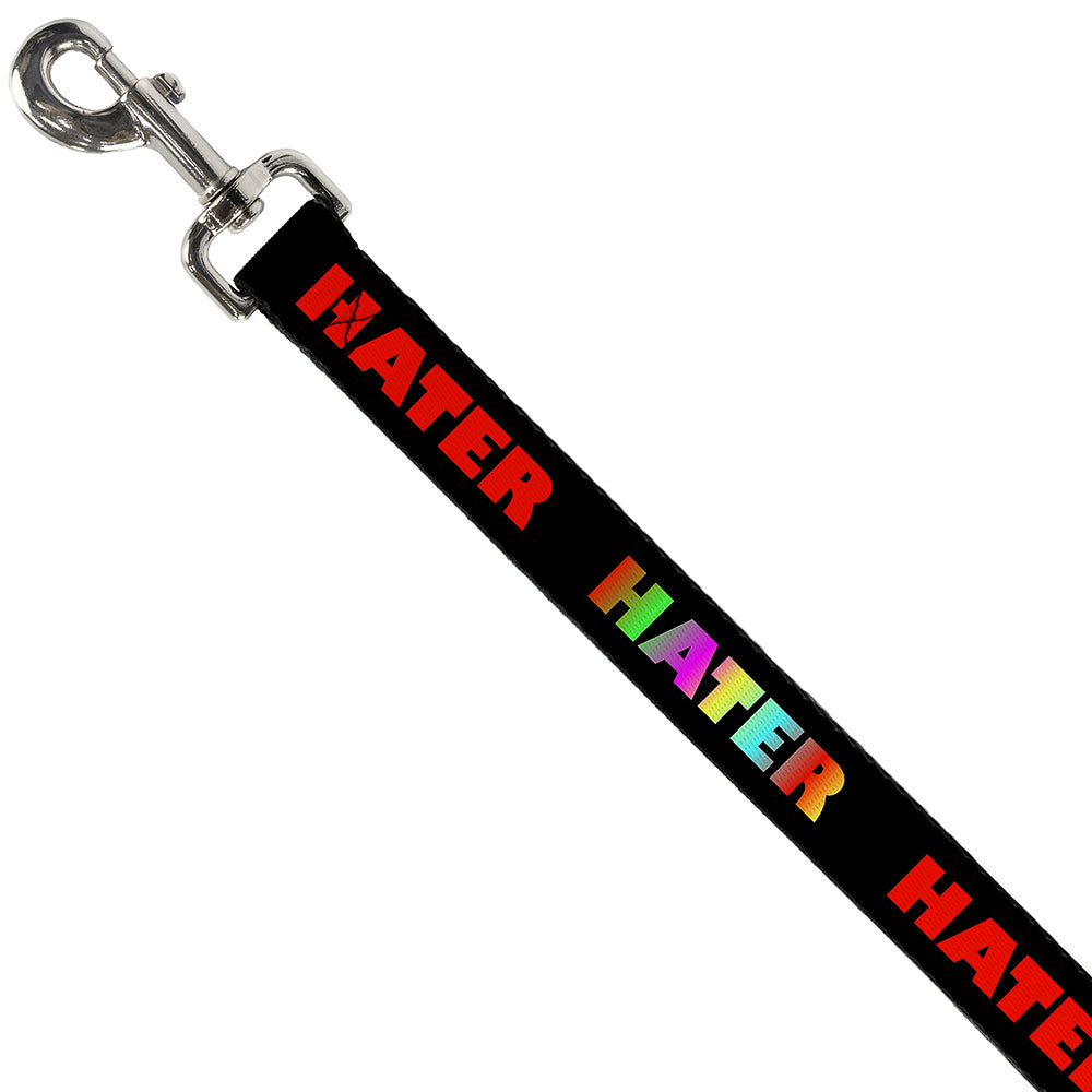 Dog Leash - HATER Black/Red/Rainbow Fade Dog Leashes Buckle-Down