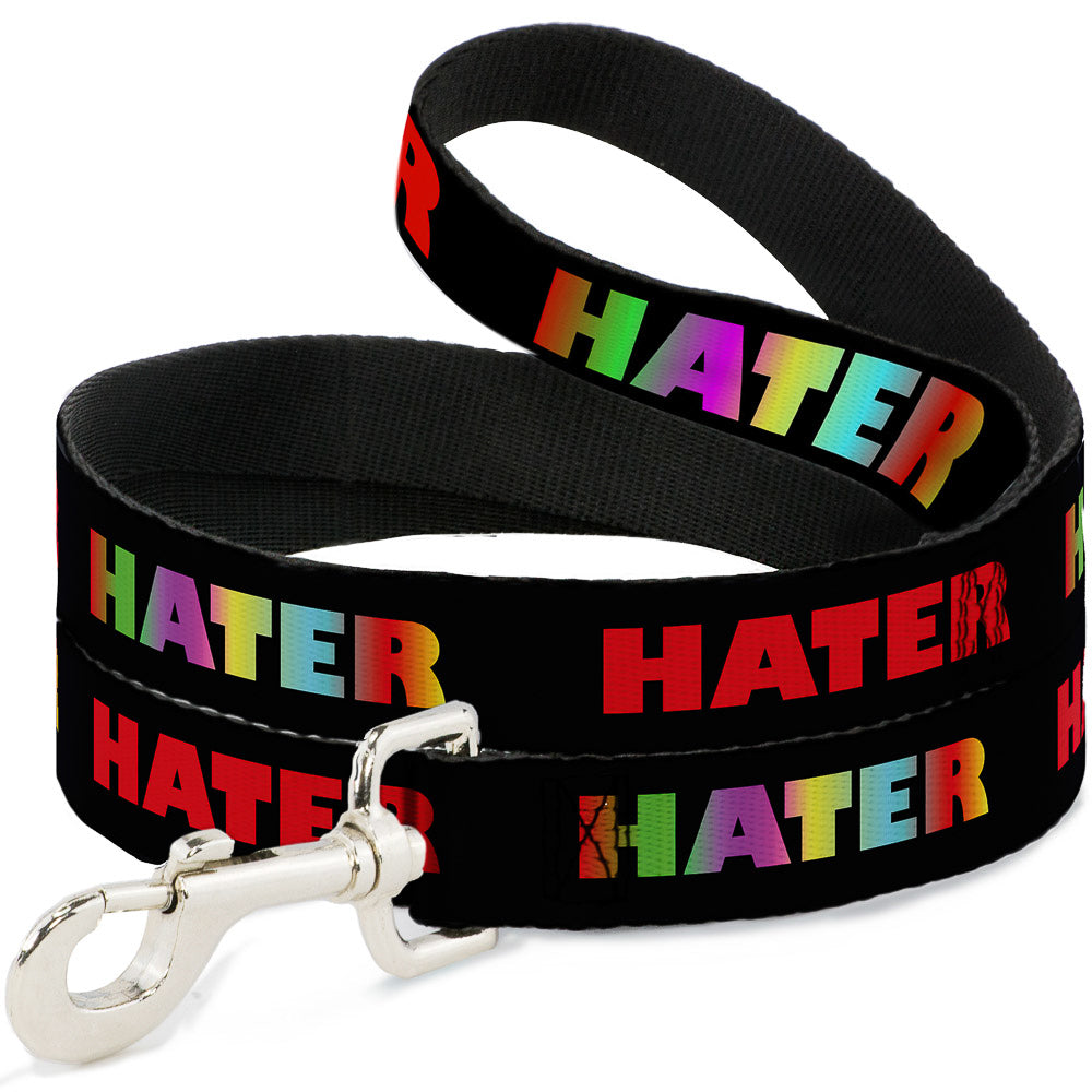 Dog Leash - HATER Black/Red/Rainbow Fade Dog Leashes Buckle-Down
