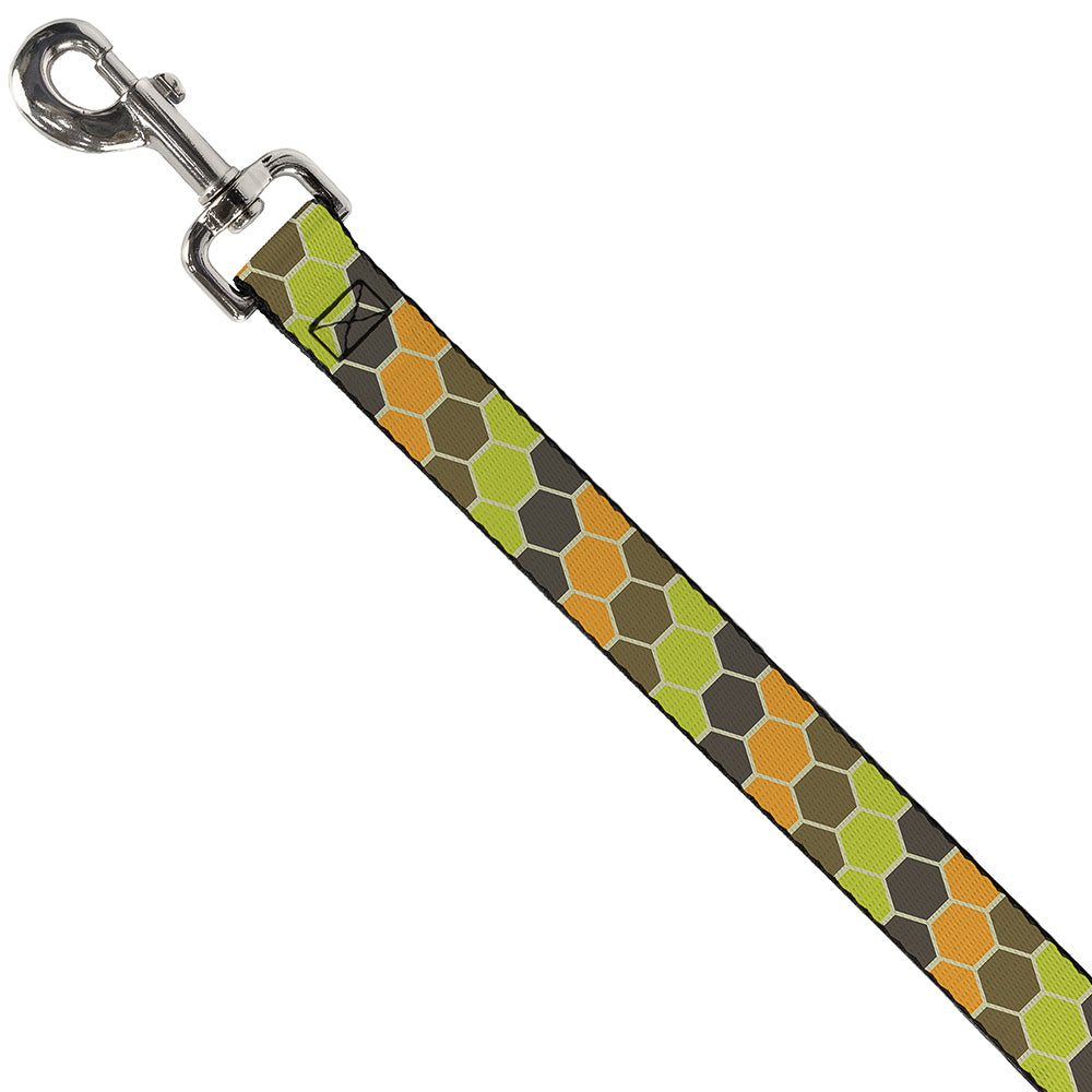 Dog Leash - Honeycomb Greens/Orange Dog Leashes Buckle-Down