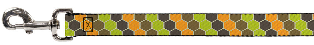 Dog Leash - Honeycomb Greens/Orange Dog Leashes Buckle-Down