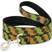 Dog Leash - Honeycomb Greens/Orange Dog Leashes Buckle-Down