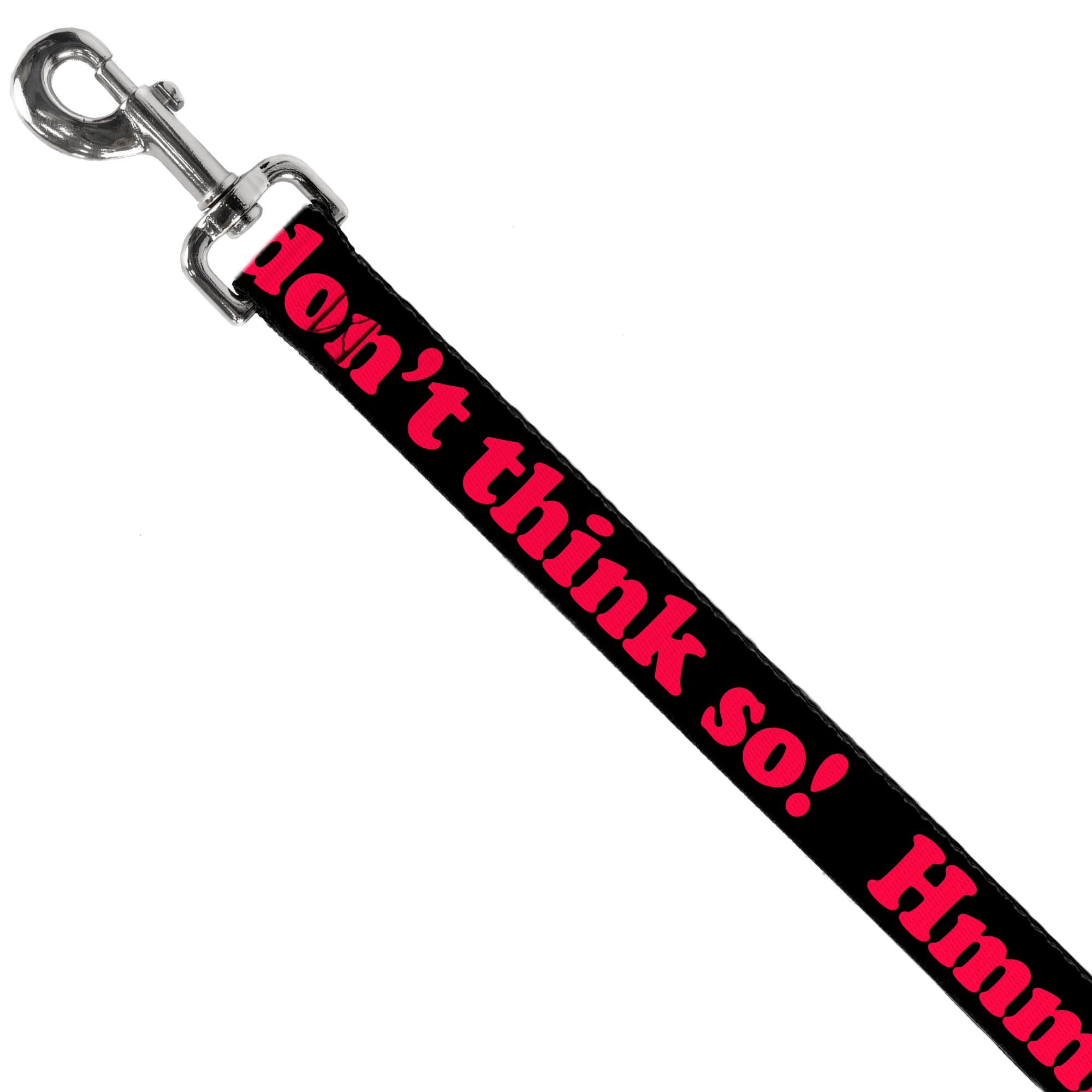 Dog Leash - HMMM, I DON'T THINK SO! Black/Pink Dog Leashes Buckle-Down