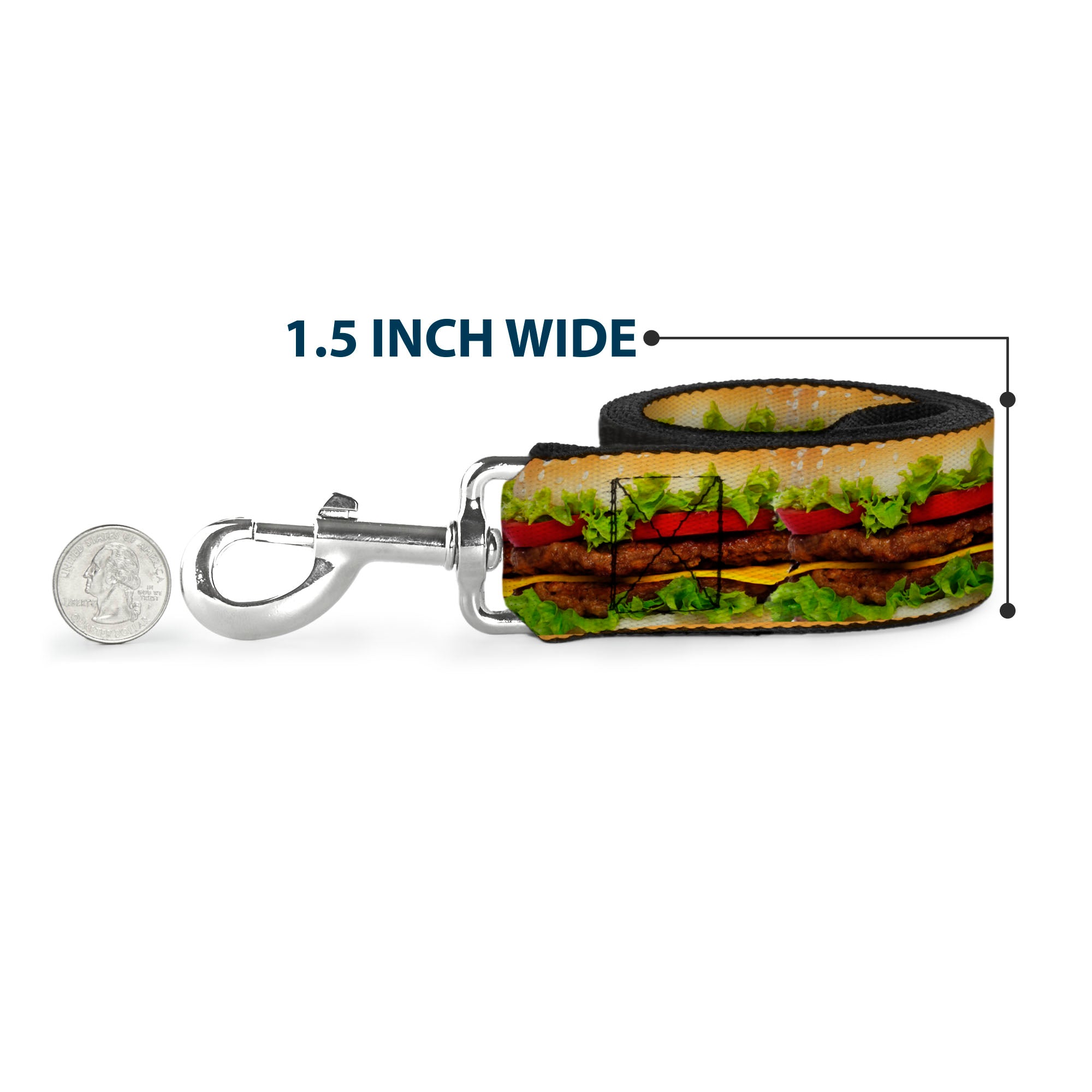 Dog Leash - Hamburger Vivid Dog Leashes Buckle-Down