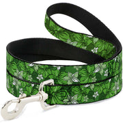 Dog Leash - Hibiscus Collage Green Shades Dog Leashes Buckle-Down