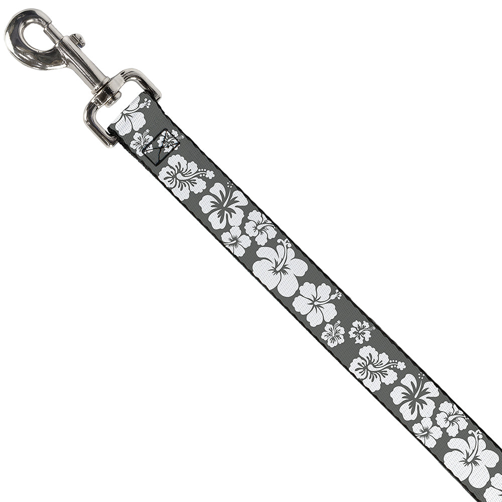 Dog Leash - Hibiscus Gray/White Dog Leashes Buckle-Down