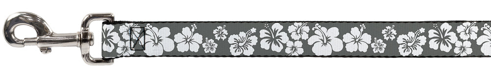 Dog Leash - Hibiscus Gray/White Dog Leashes Buckle-Down