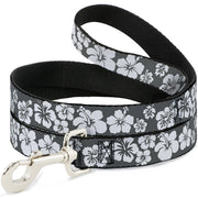 Dog Leash - Hibiscus Gray/White Dog Leashes Buckle-Down