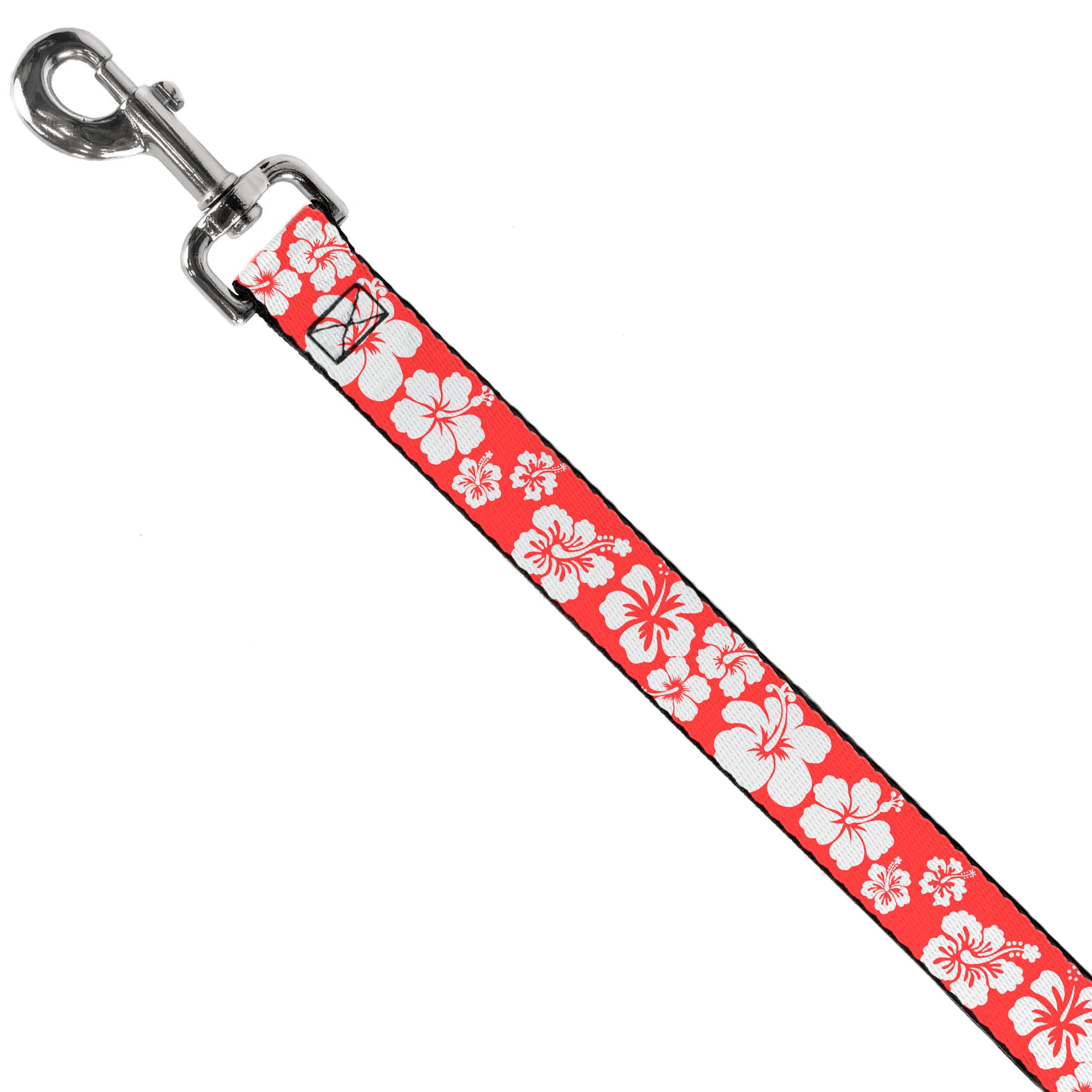 Dog Leash - Hibiscus Light Red/White Dog Leashes Buckle-Down