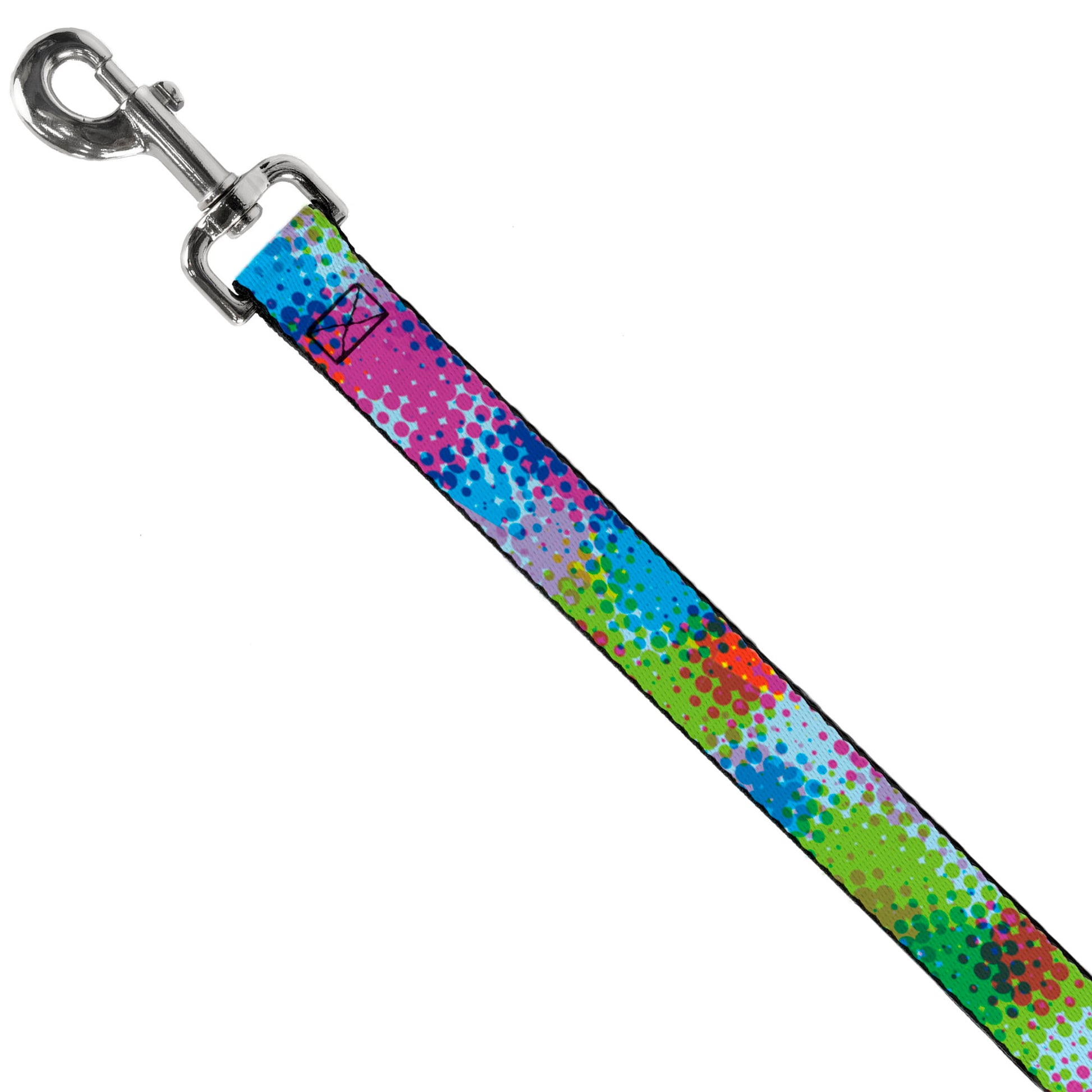 Dog Leash - Halftone Dots Light Blue/Blues/Greens/Pinks Dog Leashes Buckle-Down