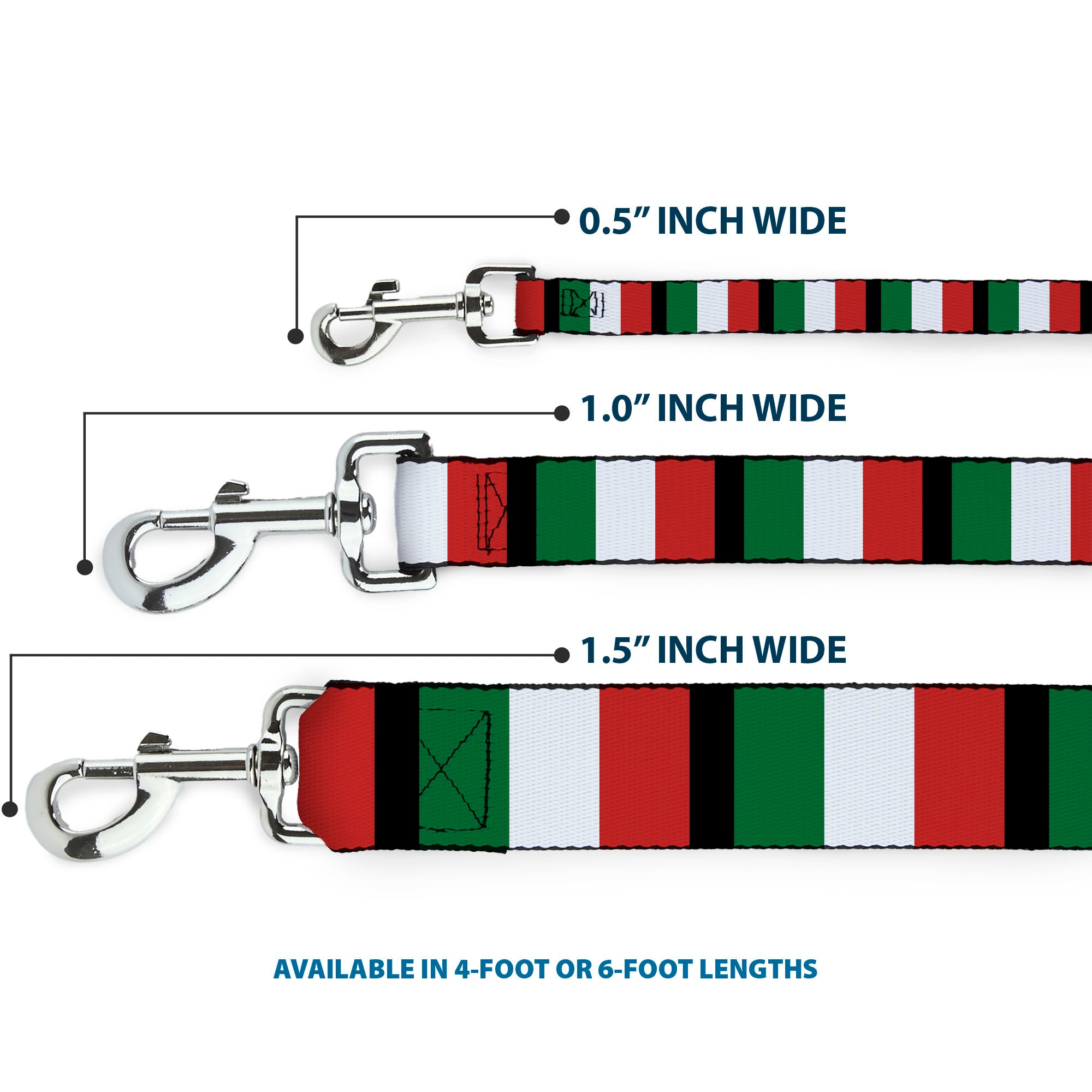 Dog Leash - Italy Flags Dog Leashes Buckle-Down