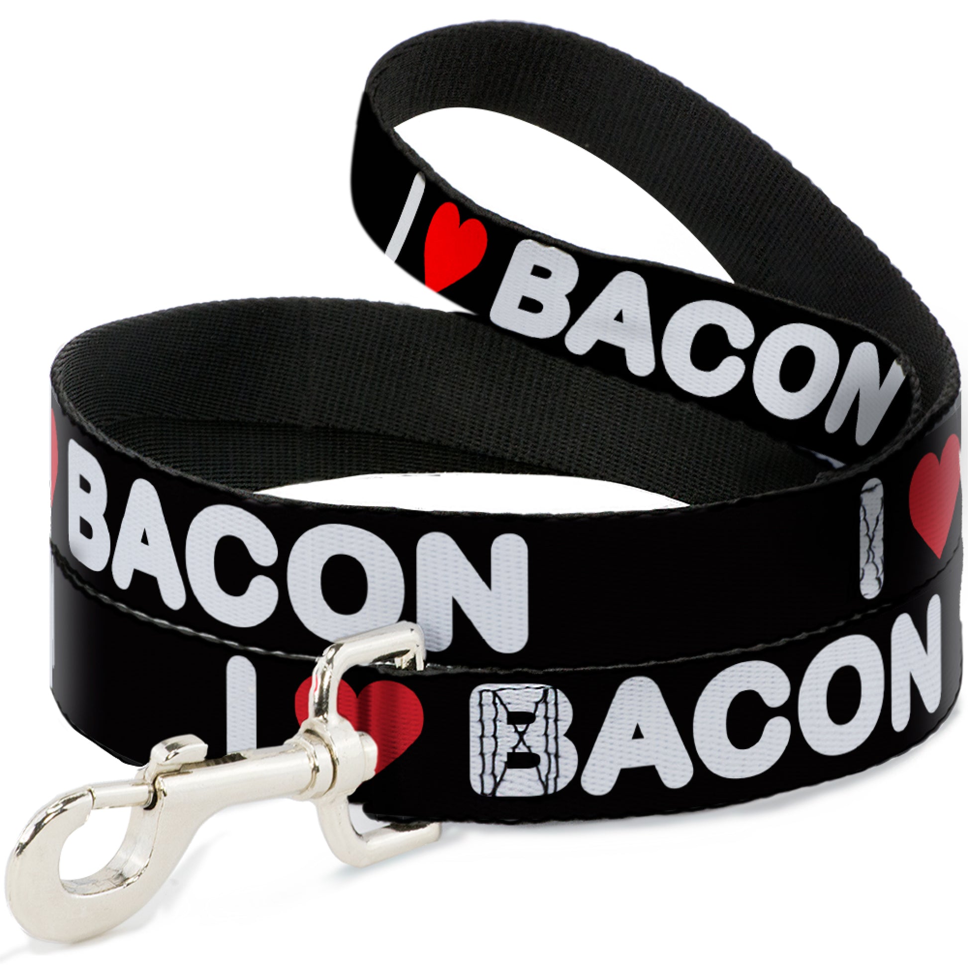 Dog Leash - I HEART BACON Text Dog Leashes Buckle-Down