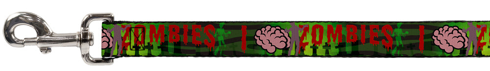 Dog Leash - I "Brain" ZOMBIES Dog Leashes Buckle-Down