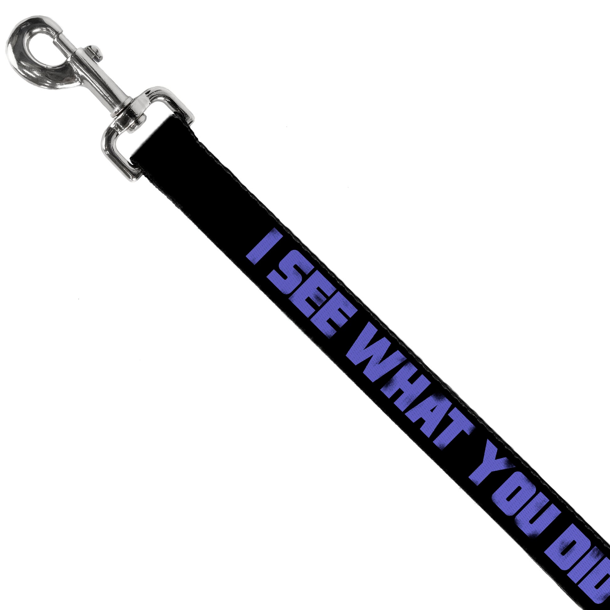 Dog Leash - I SEE WHAT YOU DID THERE Weathered Black/Purple Dog Leashes Buckle-Down