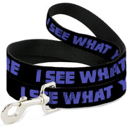 Dog Leash - I SEE WHAT YOU DID THERE Weathered Black/Purple Dog Leashes Buckle-Down