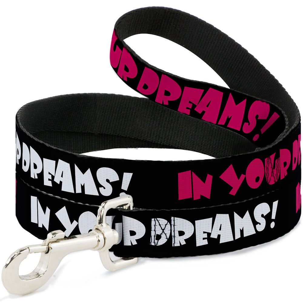 Dog Leash - IN YOUR DREAMS! Black/White/Pink Dog Leashes Buckle-Down