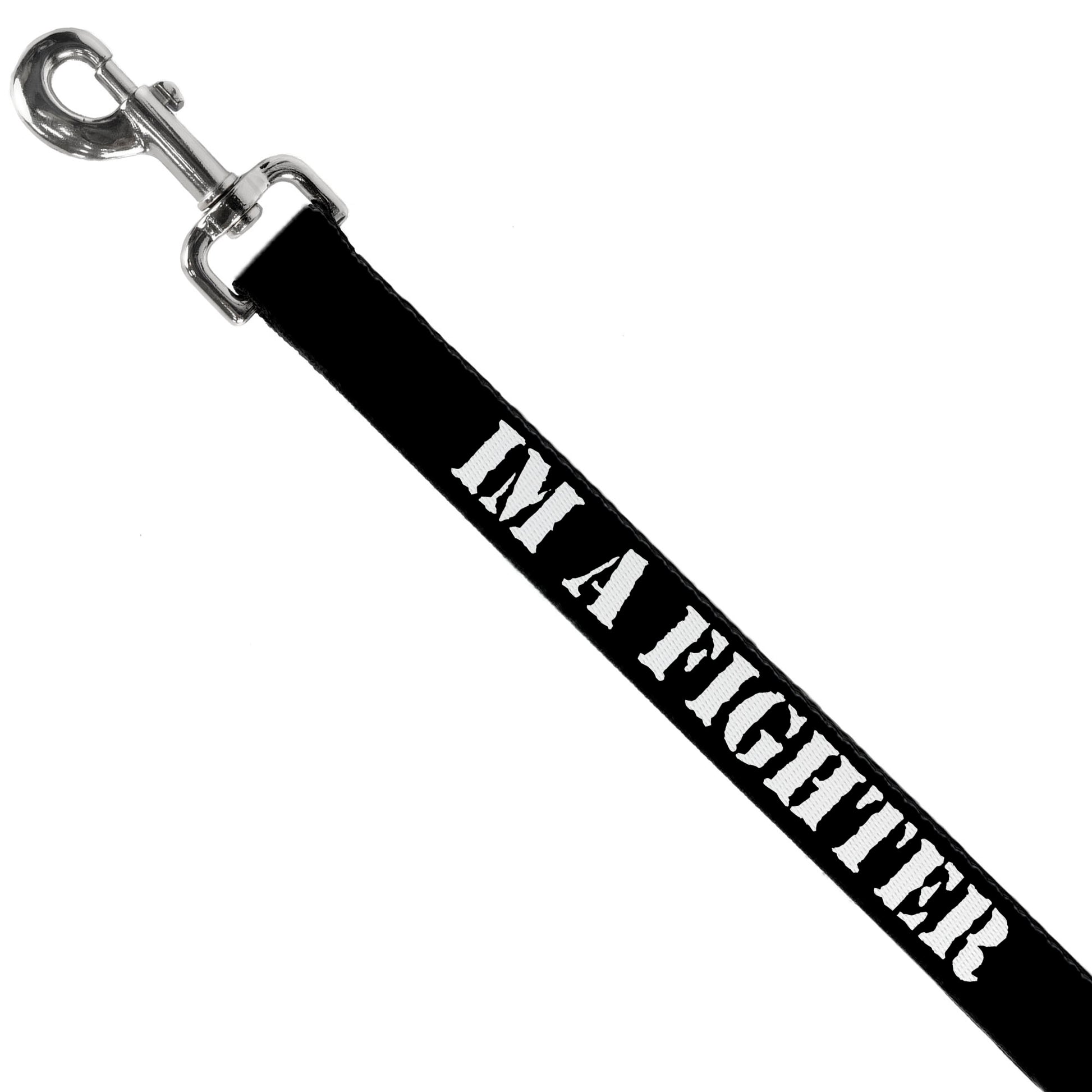 Dog Leash - I'M A FIGHTER Black/White Dog Leashes Buckle-Down