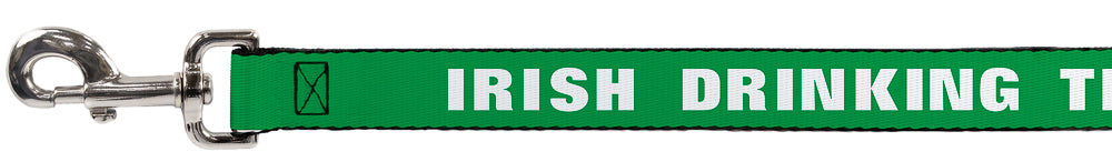 Buckle-Down Dog Leash - IRISH DRINKING TEAM Green/White Dog Leashes Buckle-Down