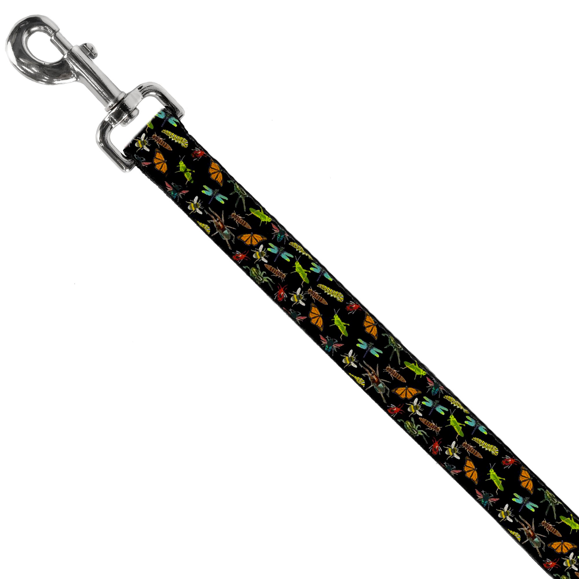 Dog Leash - Insects Scattered Black Dog Leashes Buckle-Down