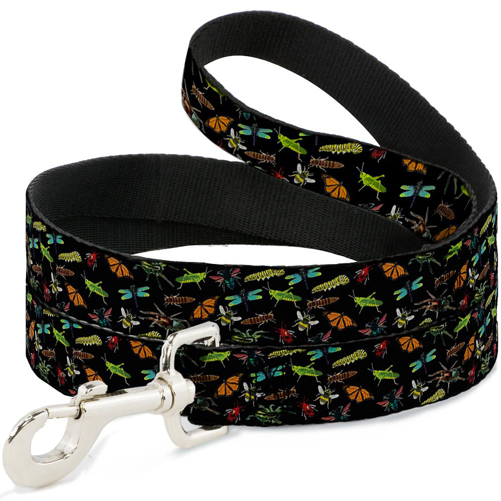 Dog Leash - Insects Scattered Black Dog Leashes Buckle-Down
