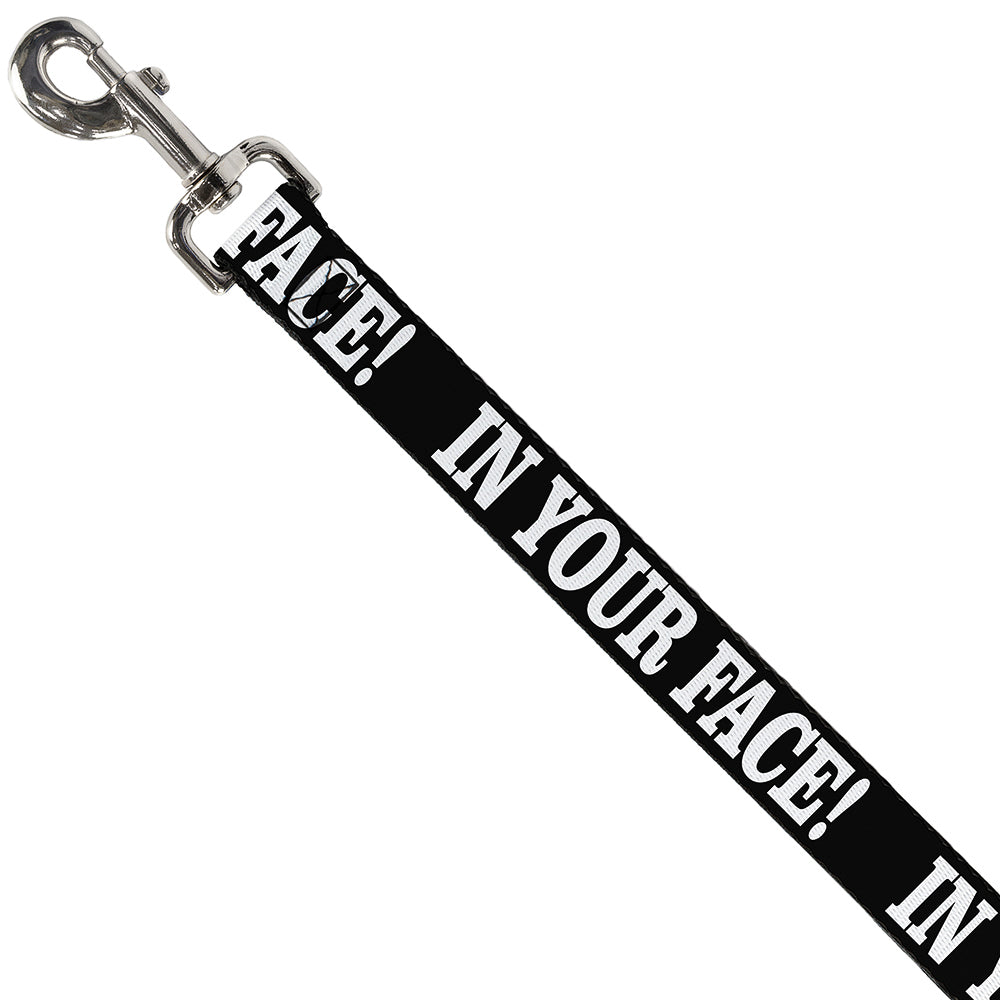 Dog Leash - IN YOUR FACE Black/White Dog Leashes Buckle-Down