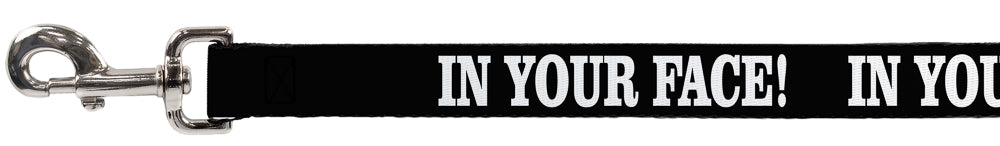 Dog Leash - IN YOUR FACE Black/White Dog Leashes Buckle-Down