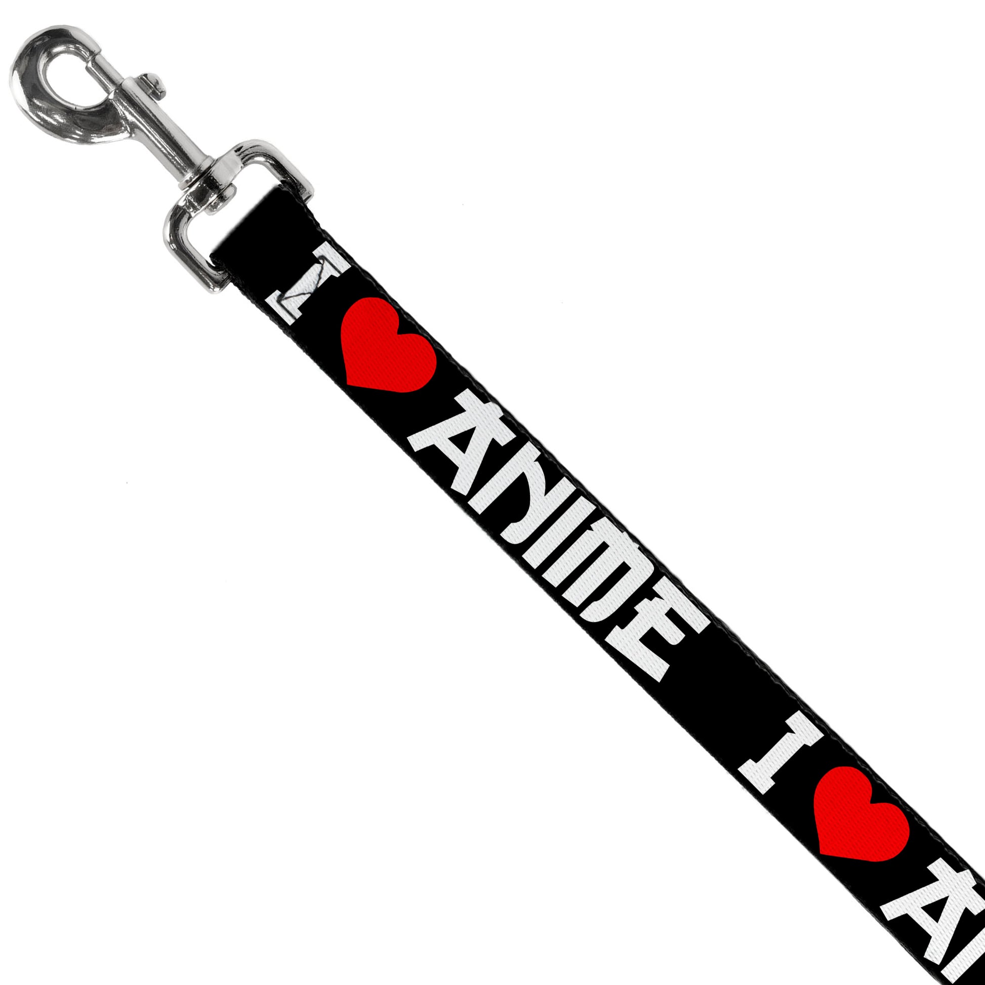 Dog Leash - I "Heart" ANIME Bold Black/White/Red Dog Leashes Buckle-Down