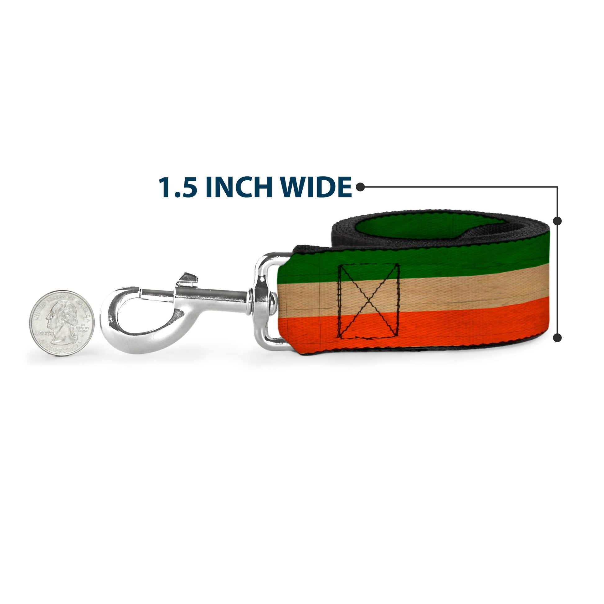 Dog Leash - Ireland Flag Stripes Distressed Dog Leashes Buckle-Down
