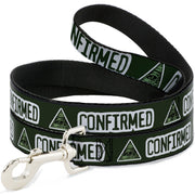 Buckle-Down Dog Leash - Illuminati CONFIRMED Greens/White Dog Leashes Buckle-Down