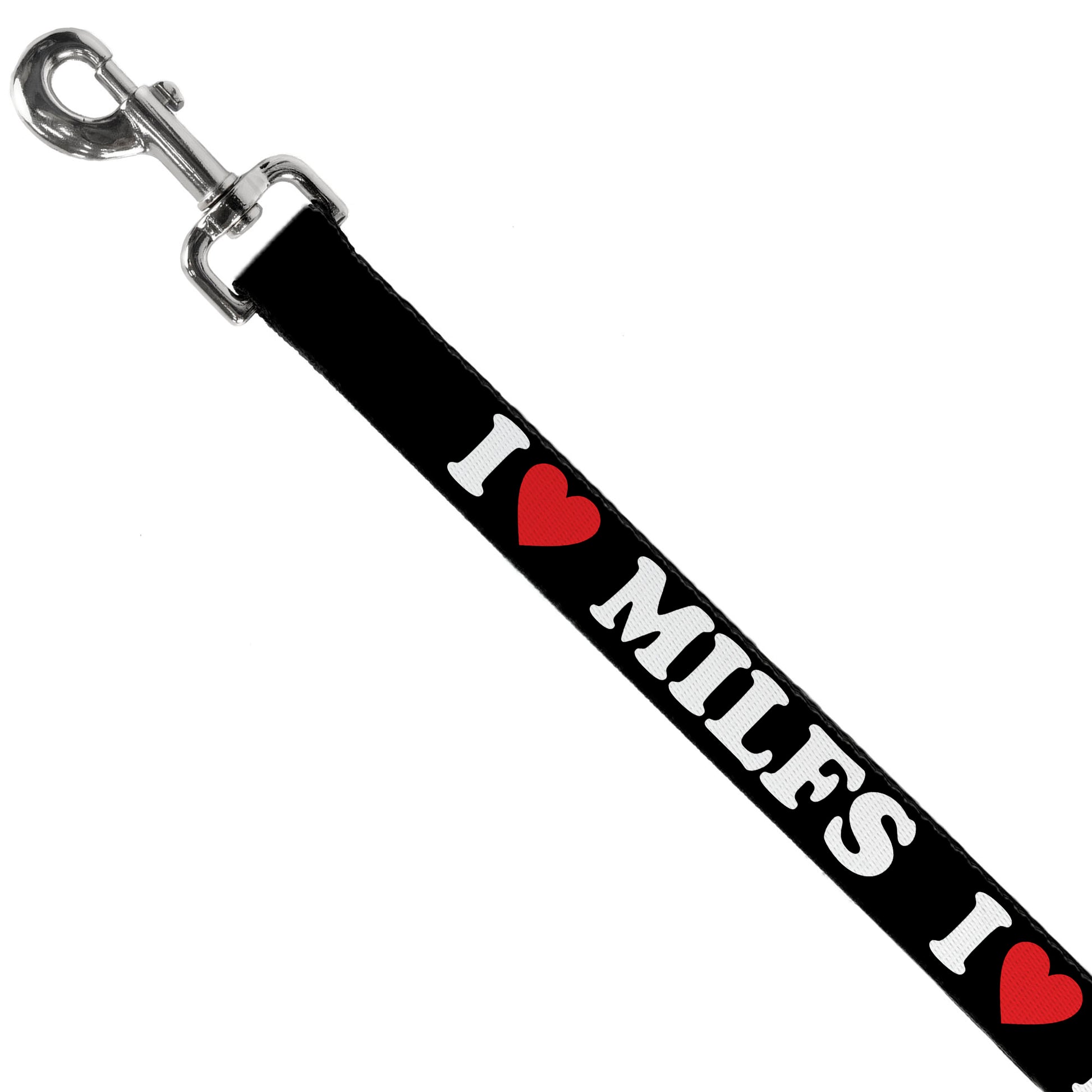Dog Leash - I "HEART" MILFS Black/White/Red Dog Leashes Buckle-Down