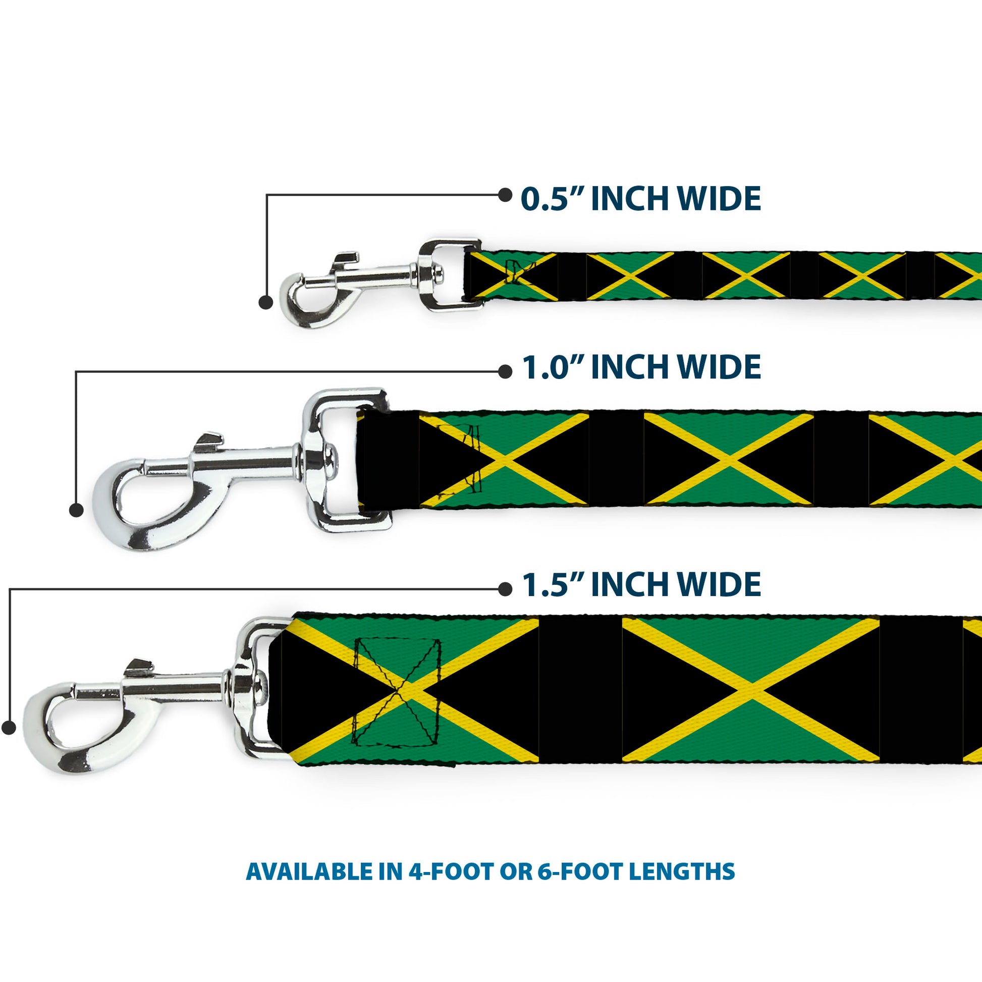 Dog Leash - Jamaica Flags Dog Leashes Buckle-Down